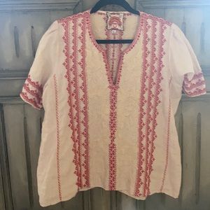 Johnny Was Beautifully embroidered top, size M.